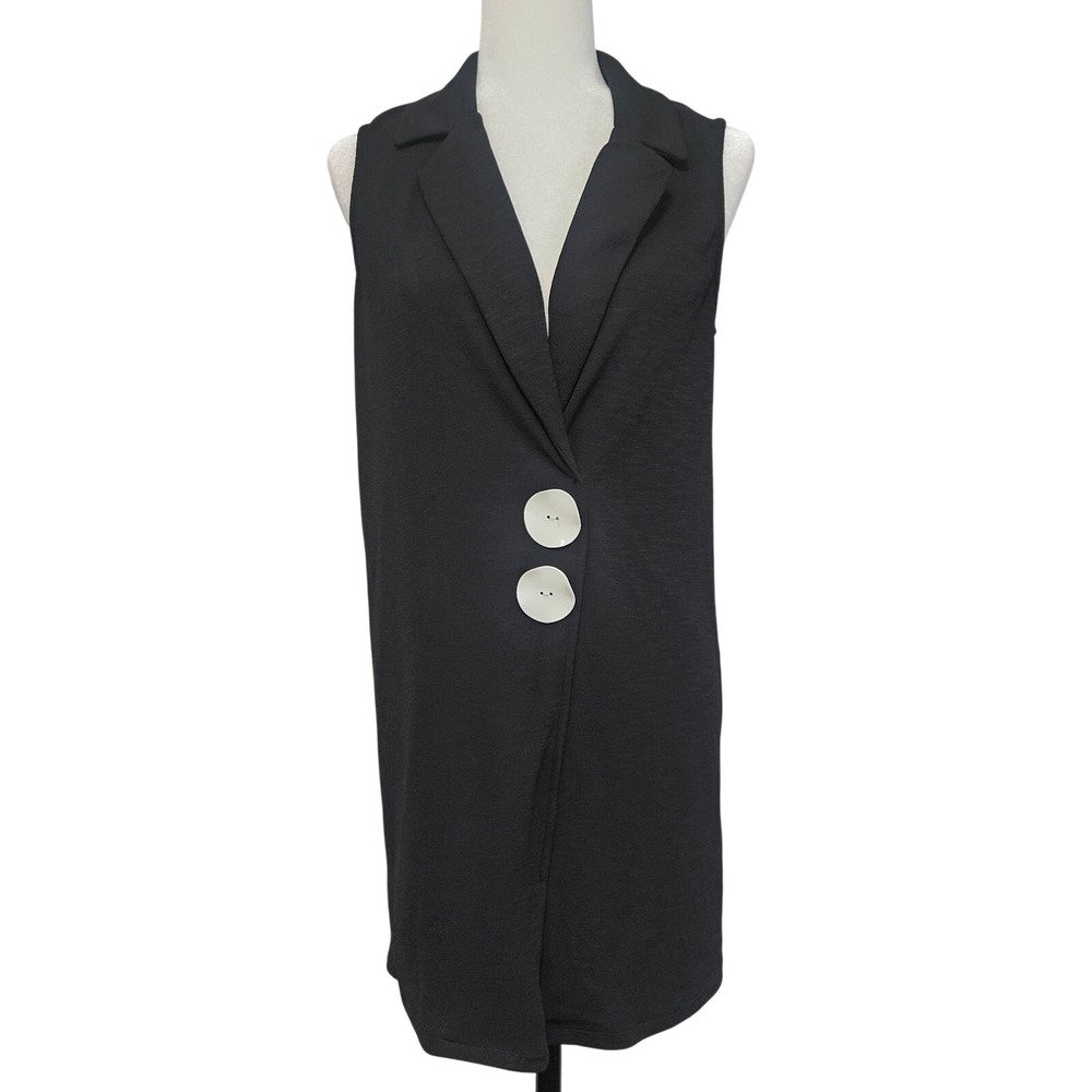 Zara Midi Dress Size S Black Blazer Sleeveless Minimalist Officecore Clean‎ Girl